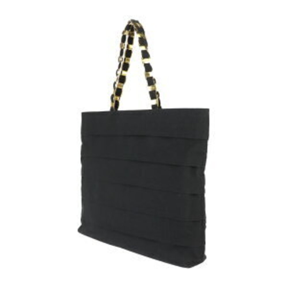 Salvatore Ferragamo Vara Tote Canvas Shoulder Leather Bag Black